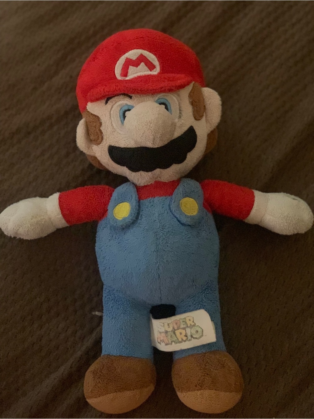 Vintage Nintendo Red & Blue Mario Plush 13”
